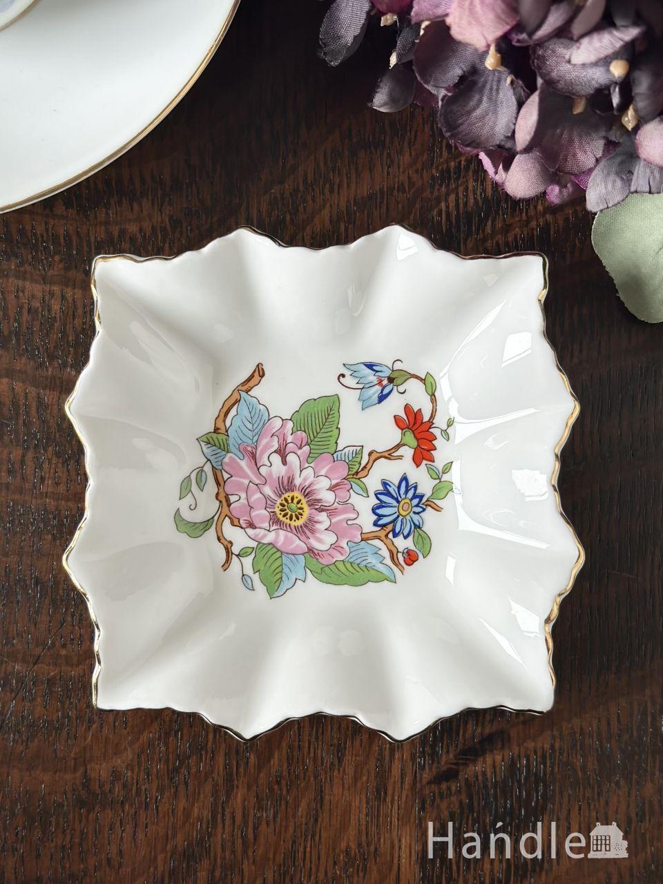 英国アンティークの小さなお皿、ロイヤルクラウンダービー（DERBY