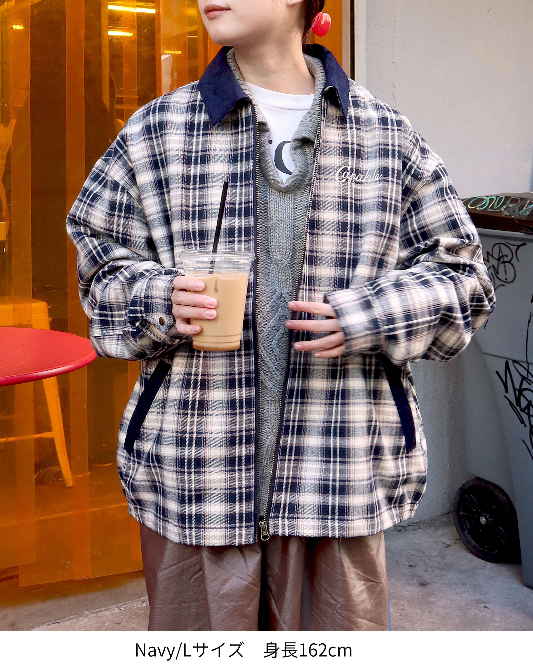 POWER TO THE PEOPLE】襟コーデュロイ チェック柄ジャケット – Ha-Li-C