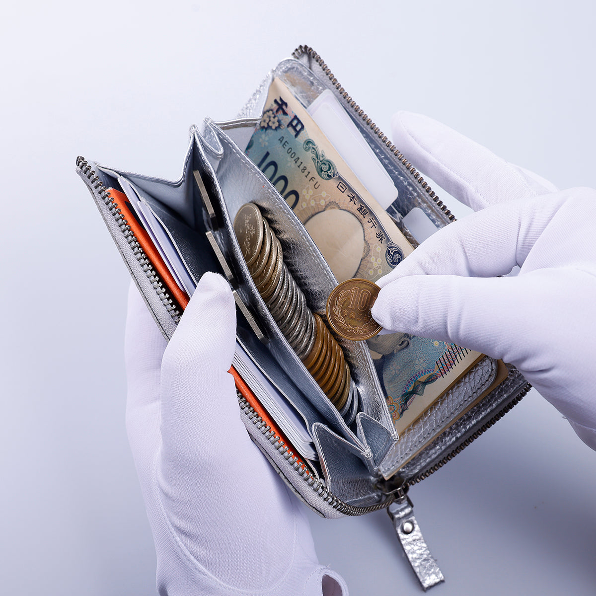 メタリックレザー TIDY2.0 小さい長財布 Hallelujah