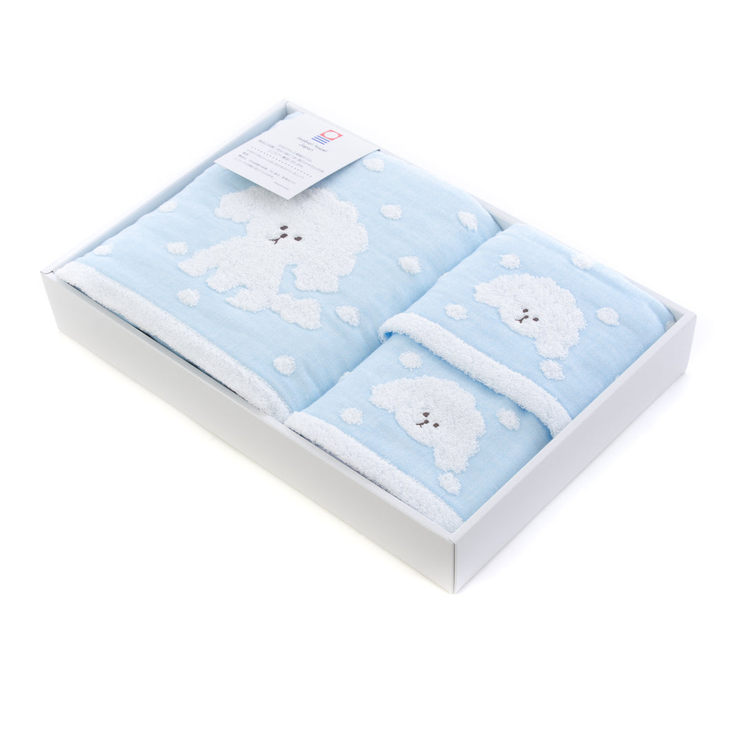 今治ボックス入り] 3枚セット COCOちゃんガーゼ バスタオル フェイス