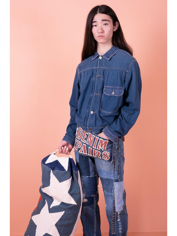 Kapital 13oz Denim Damaged Short Ad Apron (DENIM REPAIRSpt) – HARUYAMA