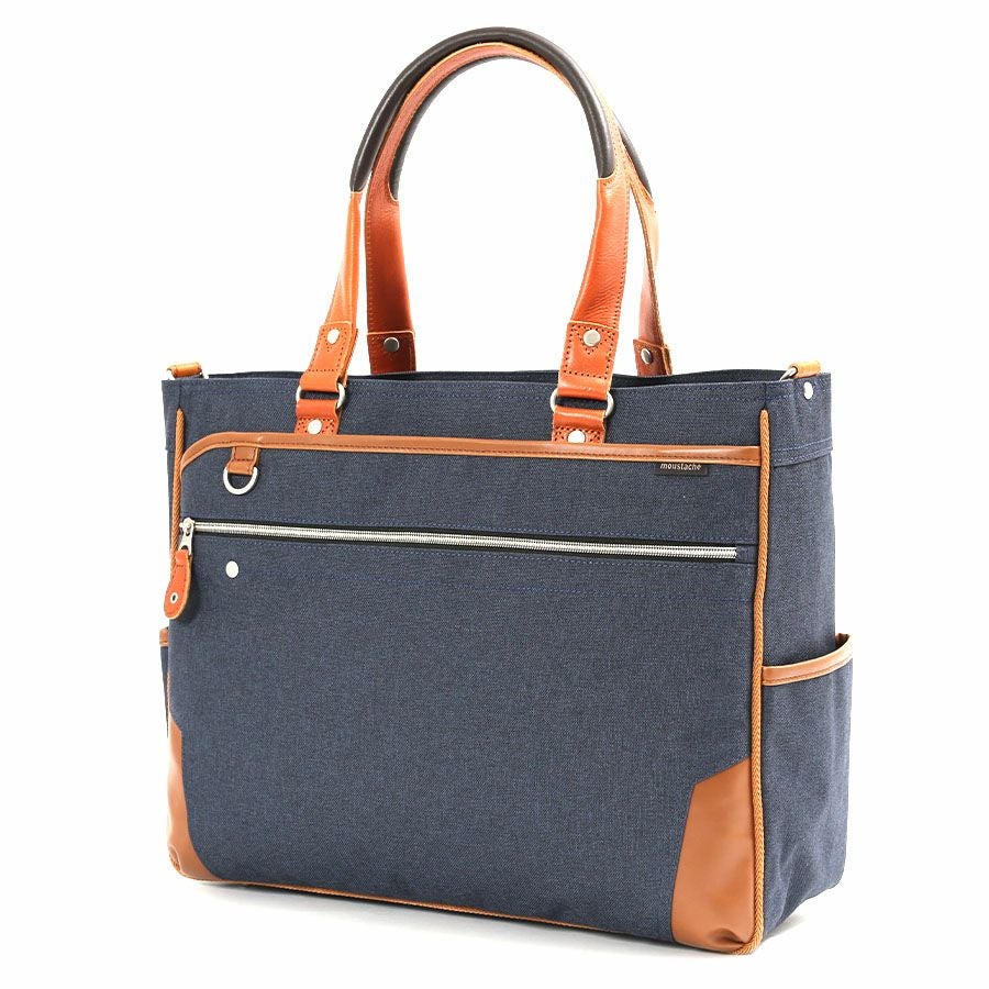 moustache on time 2WAY ビジネストート ポリエステル×牛革×合皮 JPF