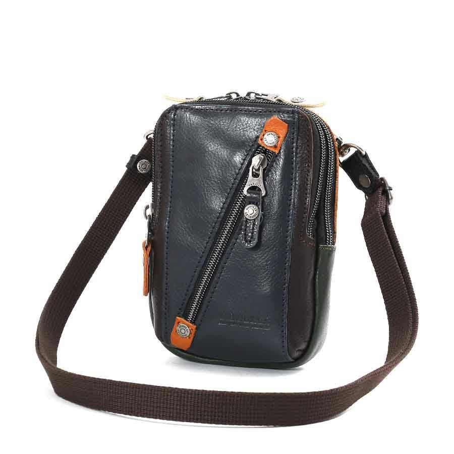 DOUBLES 2WAY ショルダー付きベルトポーチ 牛革 VIF-7201