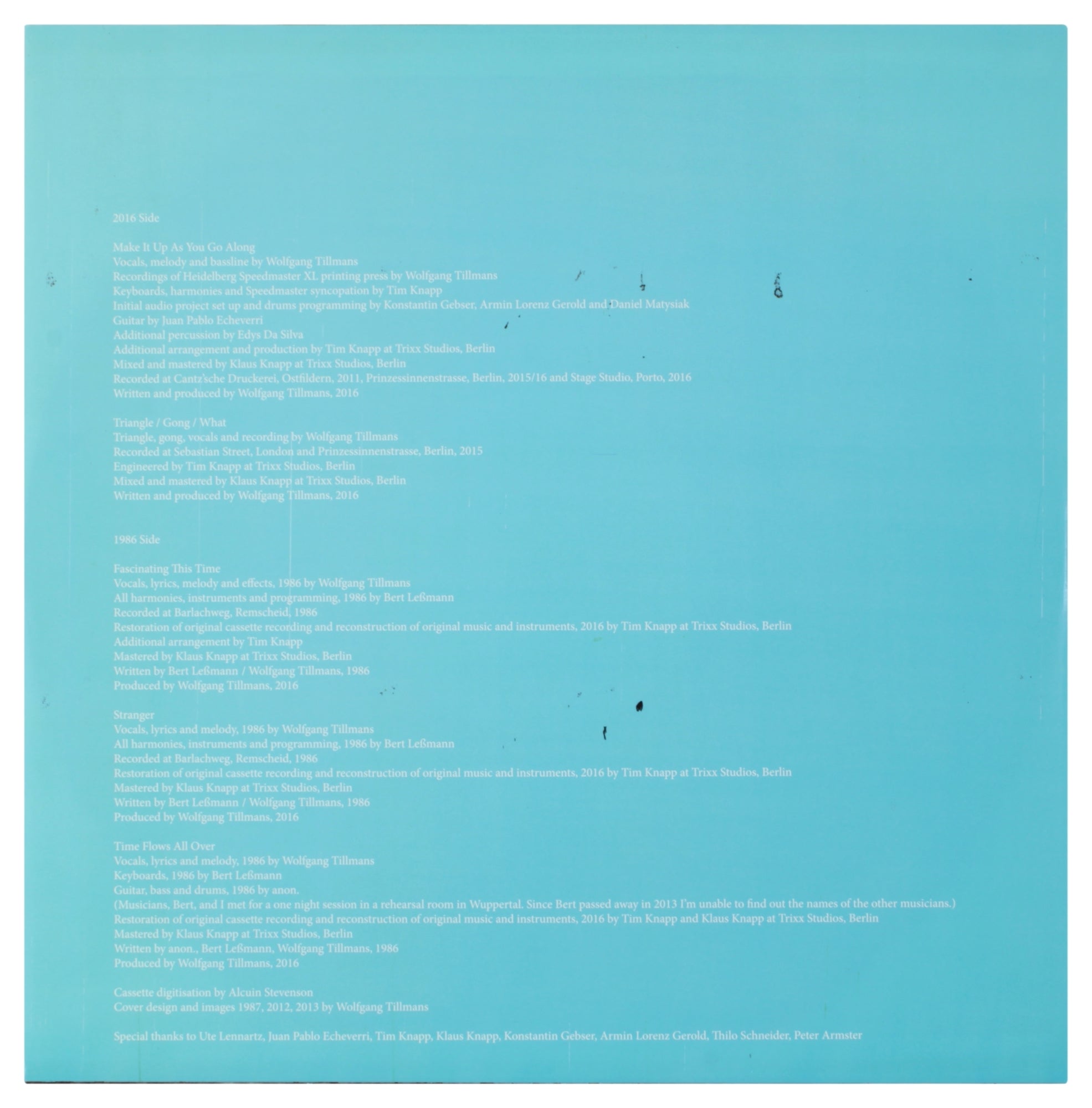 2016 / 1986 EP Signed | Wolfgang Tillmans