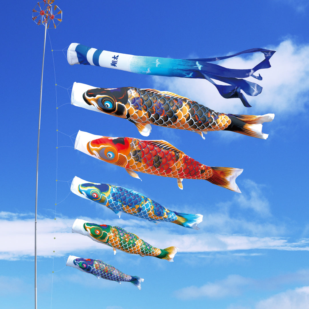 黒鯉 献上手染友禅之鯉【京錦】単品鯉のぼり – 晴れと暮らす