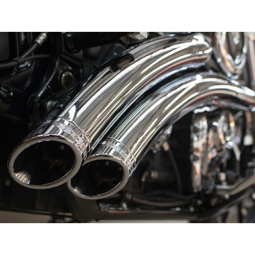 バッサーニ Radial Sweepers マフラー クローム/クロームシールド