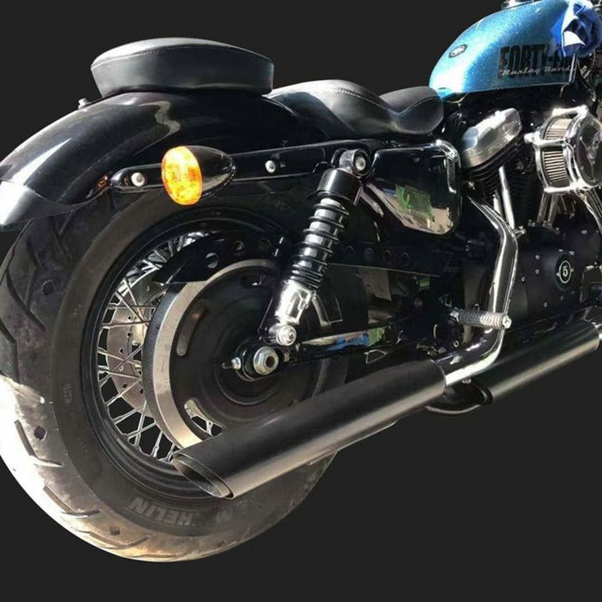 スポーツスター用 ダブルスラッシュカット・スリップオンマフラー