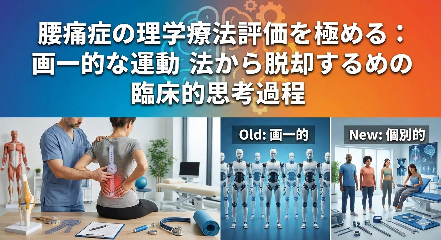 腰痛症の理学療法評価を極める：画一的な運動療法から脱却するための