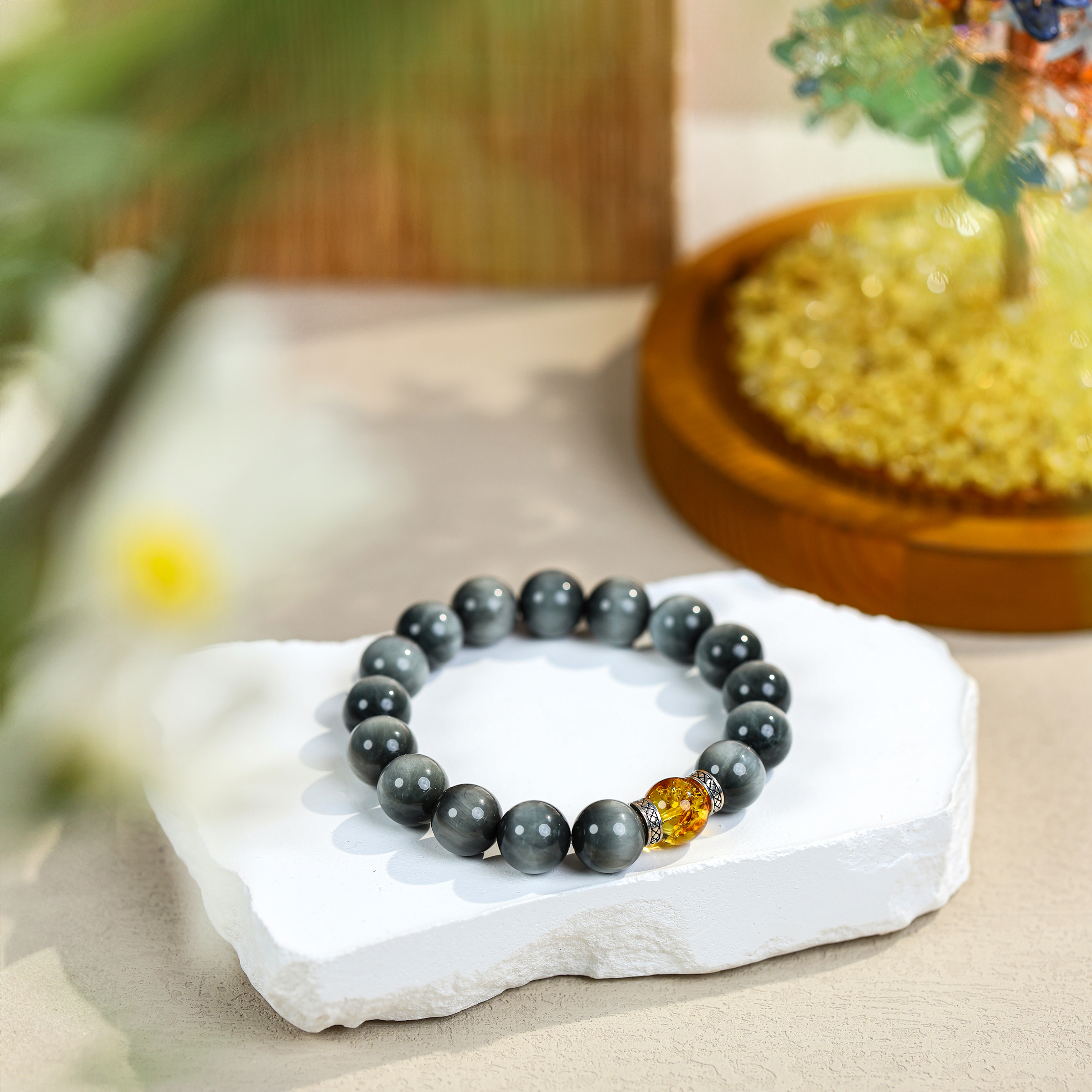 Hebes Grey Tiger Eye Bracelet HC3269 - Hebes by Chloe