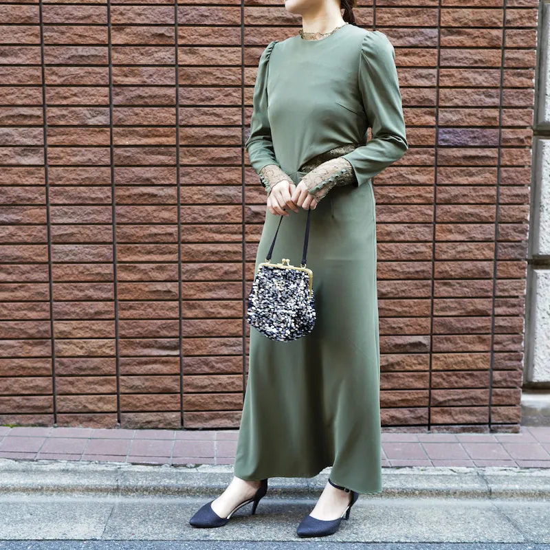 Ameri VINTAGE（アメリ ヴィンテージ）HOLE SPANGLE LACE DRESS