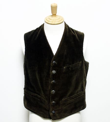 古着/USED] 20's フランス製 動物ボタン ハンティングベスト ： jk-418