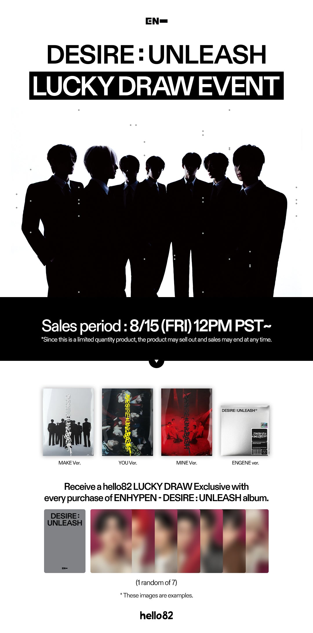 Lucky Draw] ENHYPEN - DESIRE : UNLEASH – hello82.shop