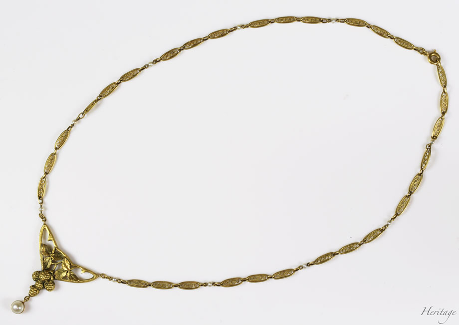 フランボワーズのアールヌーヴォー・ネックレス | アンティークジュエリー
