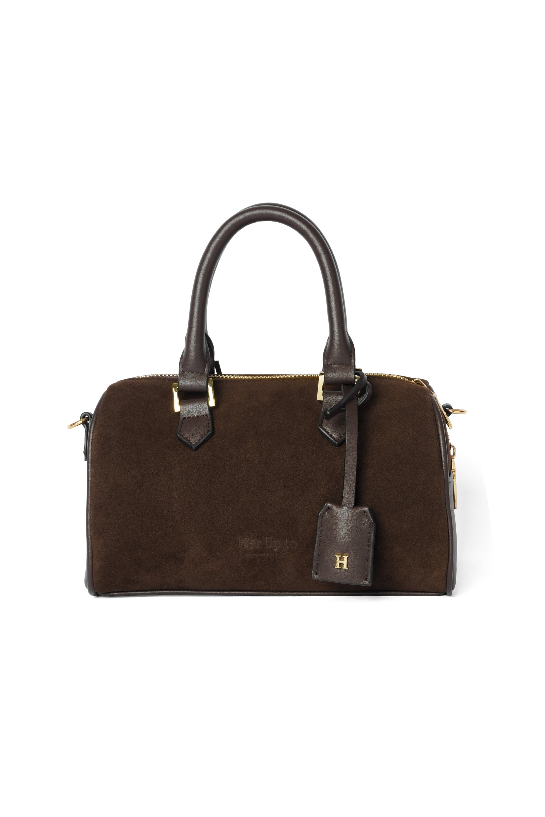 Suede Mini Boston Bag