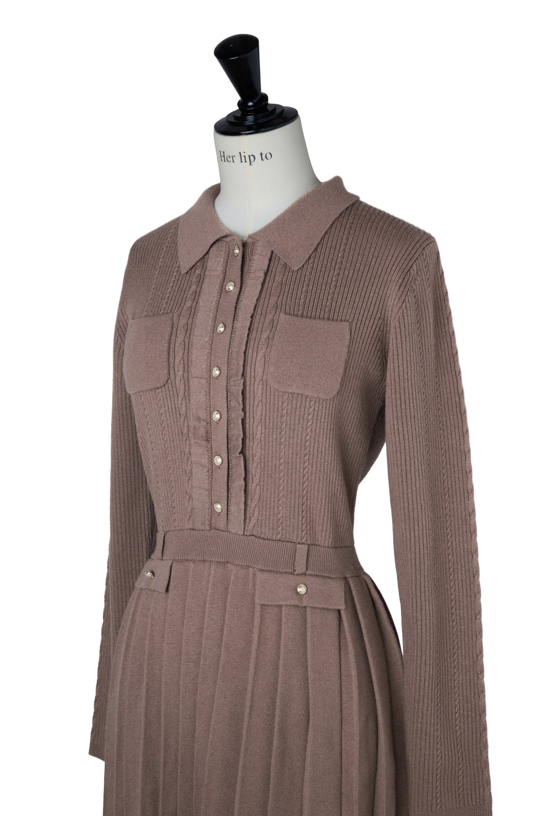 Margot Pleated Knit Mini Dress