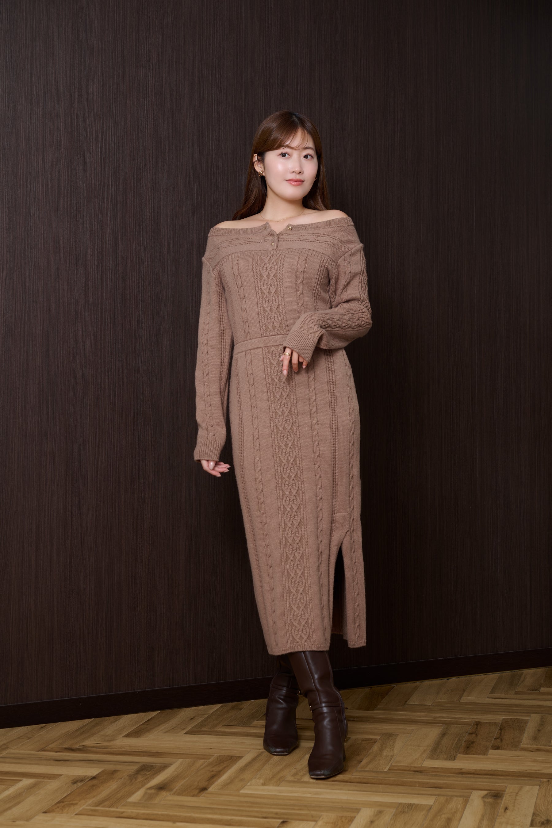 Cecily Cable Knit Dress