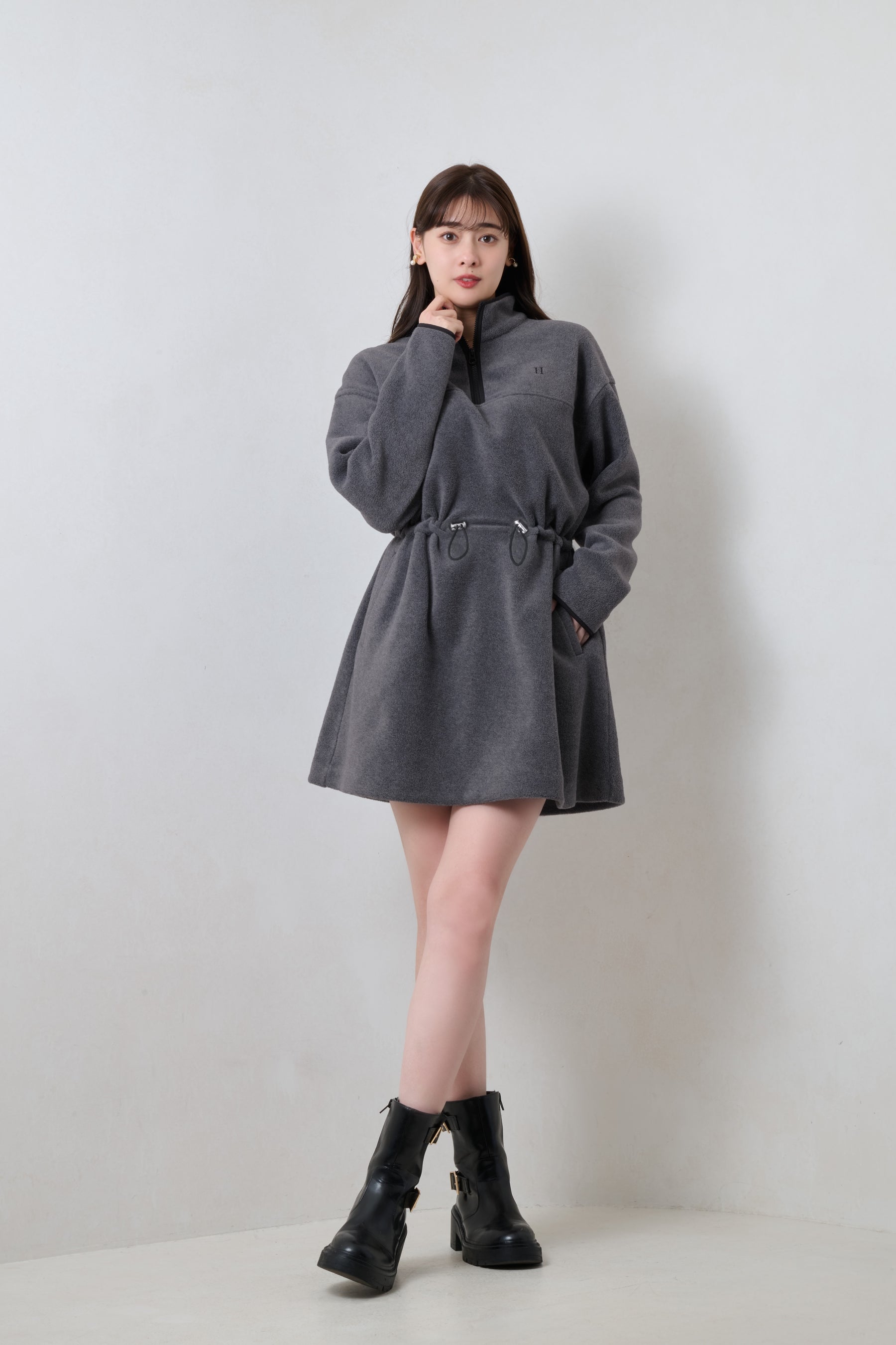 Flight Mode Fleece Mini Dress