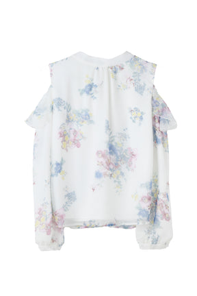 2月下旬発送】【新色】Isaline Bow-Tie Floral Blouse