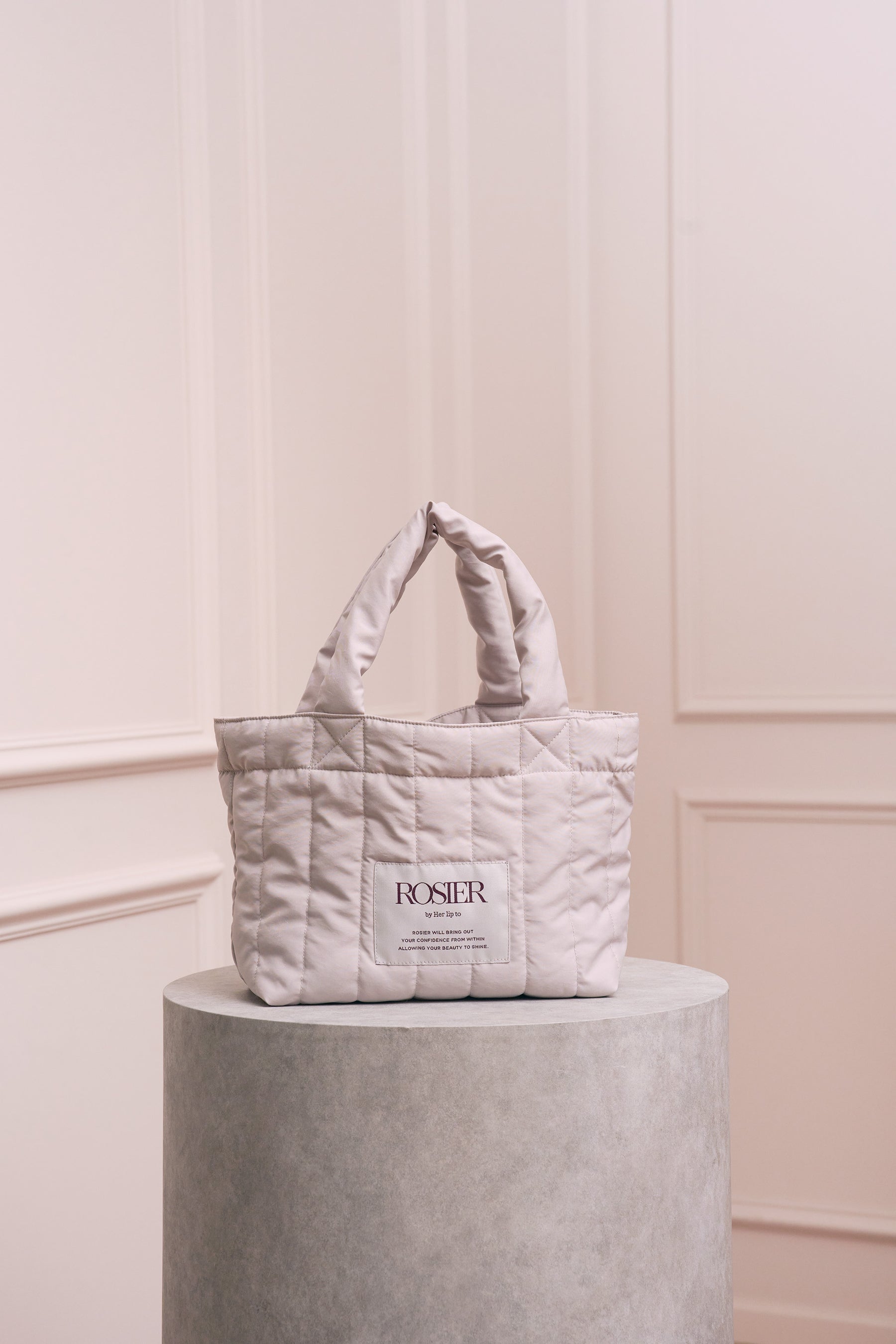 black/mocha】ROSIER Padded Tote Set