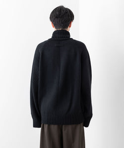 stein / シュタイン】EX FINE LAMBS LOOSE HIGH NECK KNIT LS - BLACK