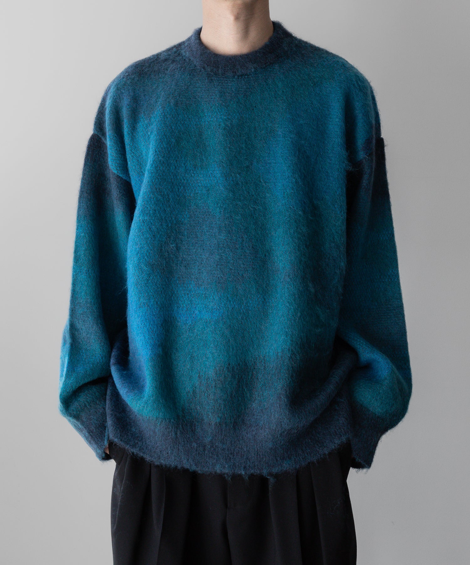 stein / シュタイン】OVERSIZED GRADATION MOHAIR LS - BLUE GREEN