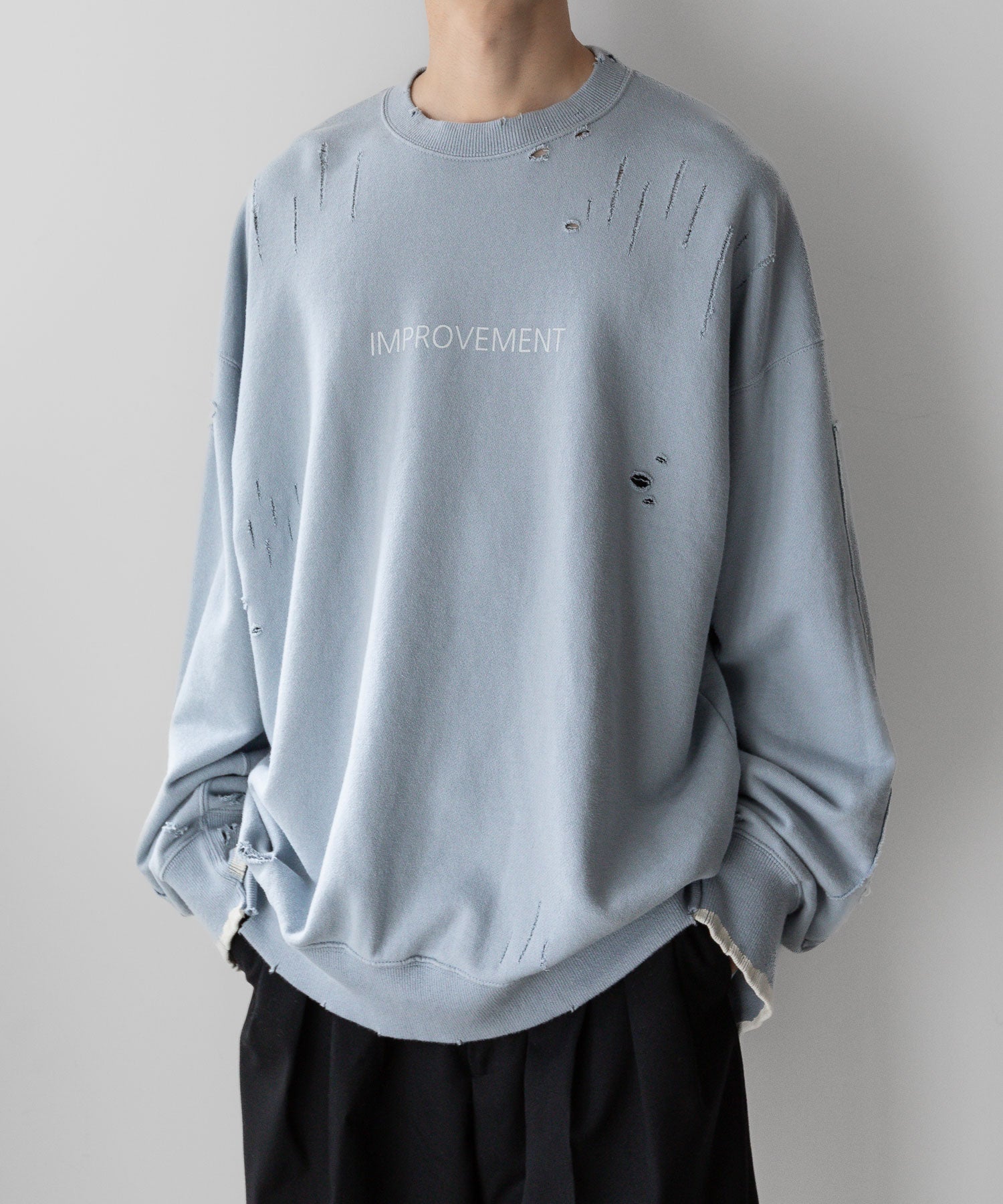 stein / シュタイン】OVERSIZED REBUILD SWEAT LS - GREY BLUE | 公式
