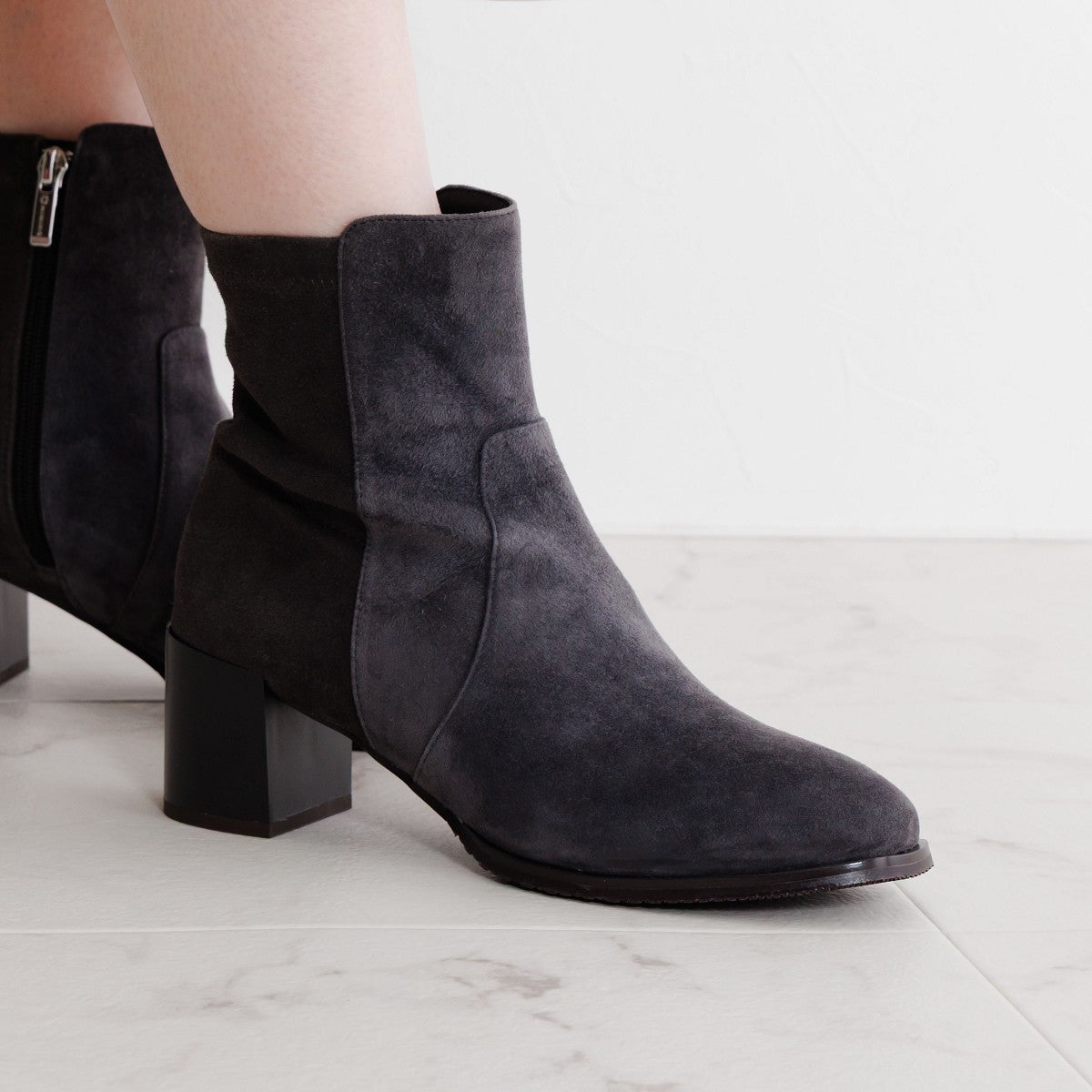再値下げ】チャンキーヒールストレッチブーツ/651423