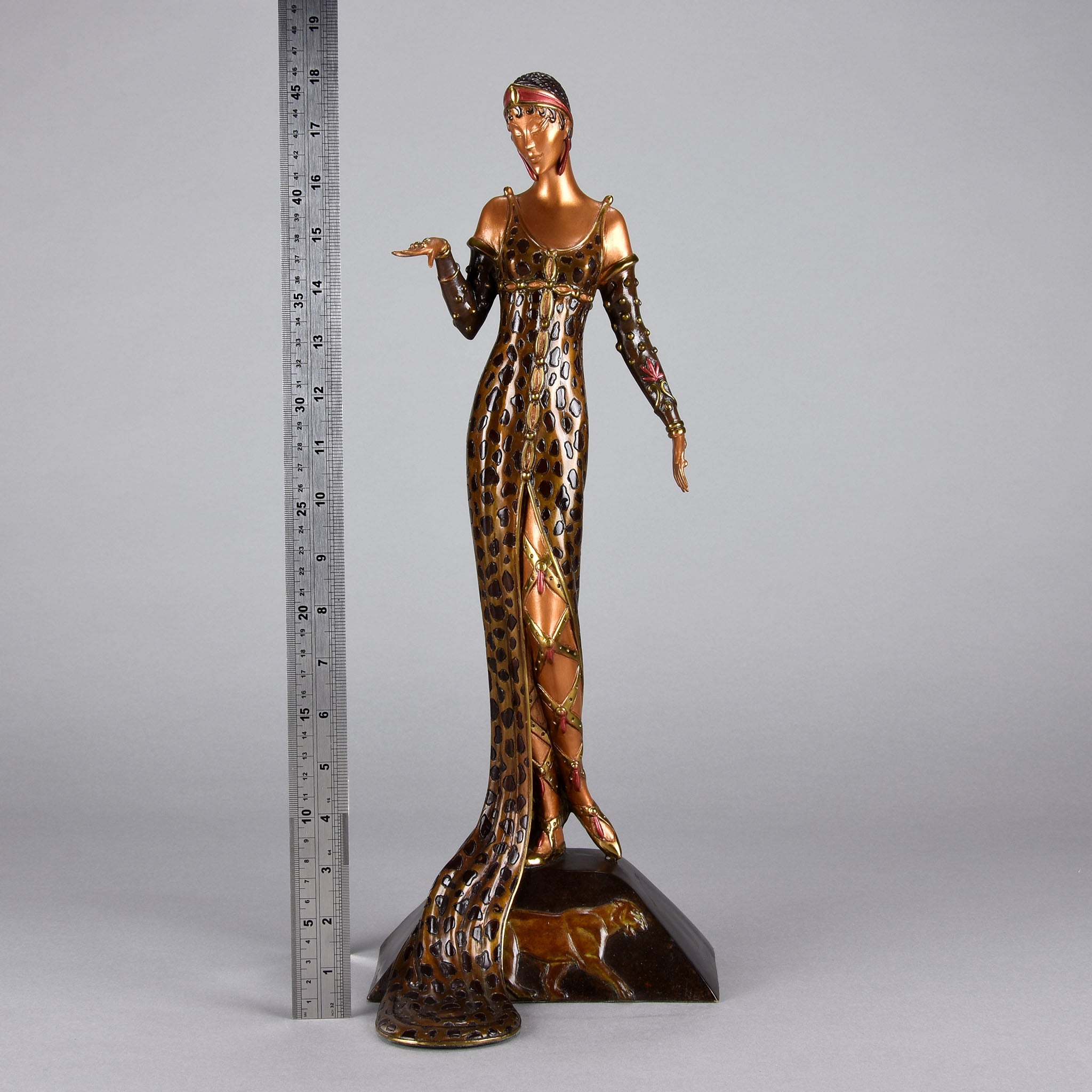Erté Bronze Sculpture Julietta - Art Deco Bronze Lady - Hickmet