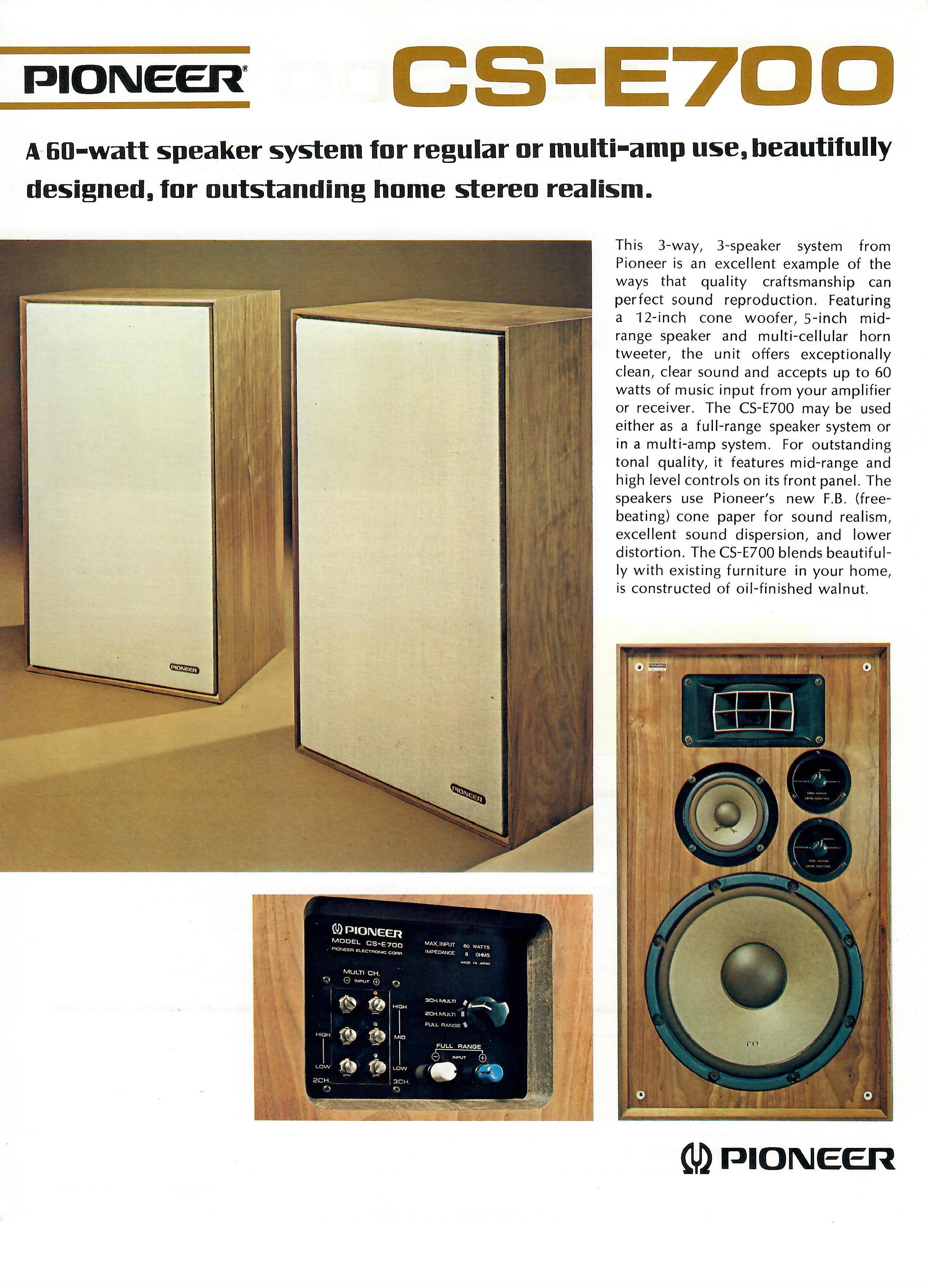 Pioneer CS-E 700 | hifi-wiki.com