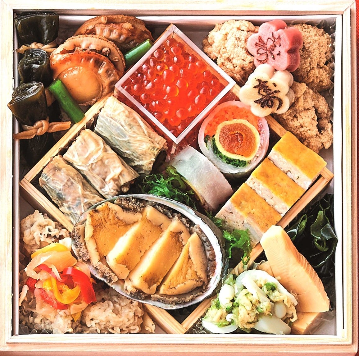 段重 色絵付 赤絵 木箱 訳アリ 一段直し 江戸 おせち 祝席 婦人画報