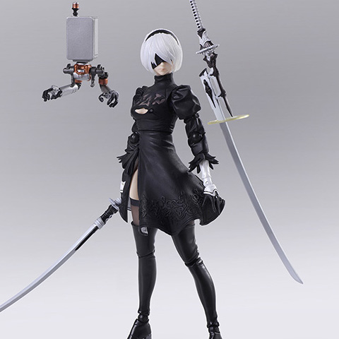ニーアオートマタ」より、「2B」のアクションフィギュアが「Amazon」に