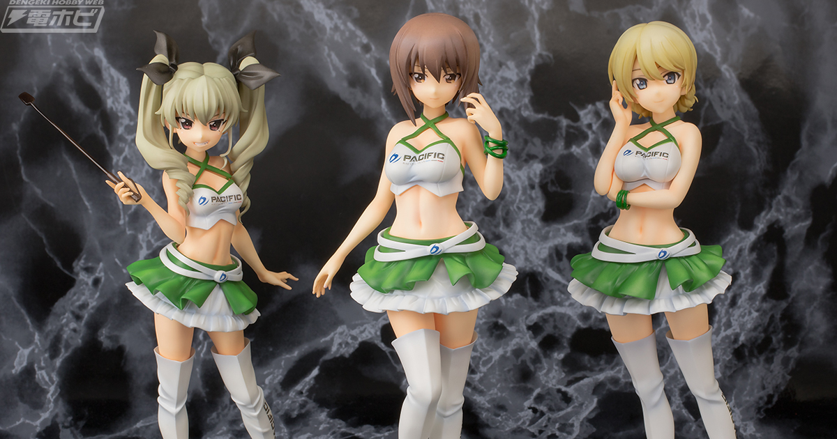 ガルパン』レースクイーン姿の西住まほ＆ダージリンの彩色見本をチラ