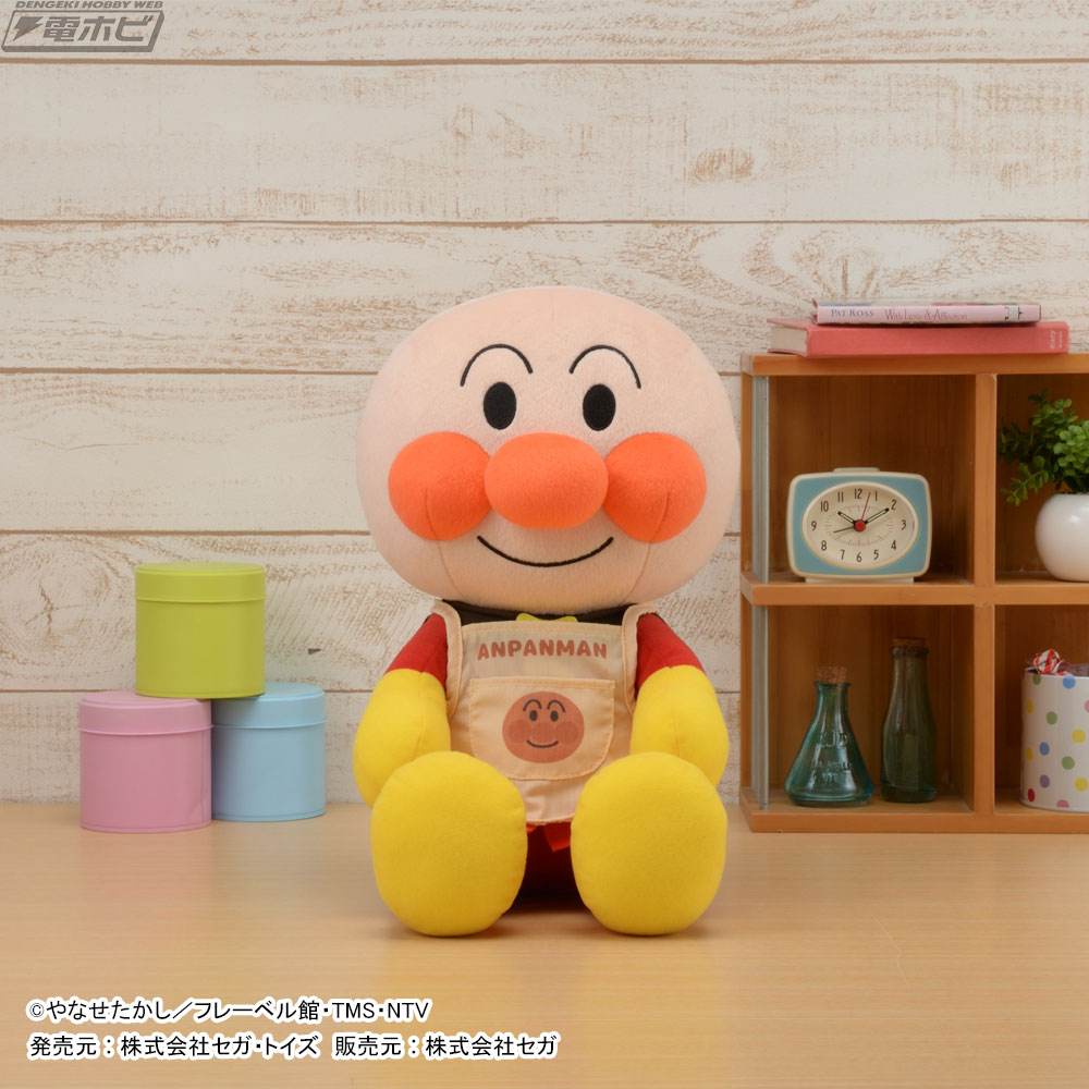 パン屋さん姿の「アンパンマン」が大きなぬいぐるみになってセガ