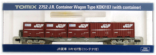 公式]鉄道模型(2752JR貨車 コキ107形 (コンテナ付))商品詳細｜TOMIX