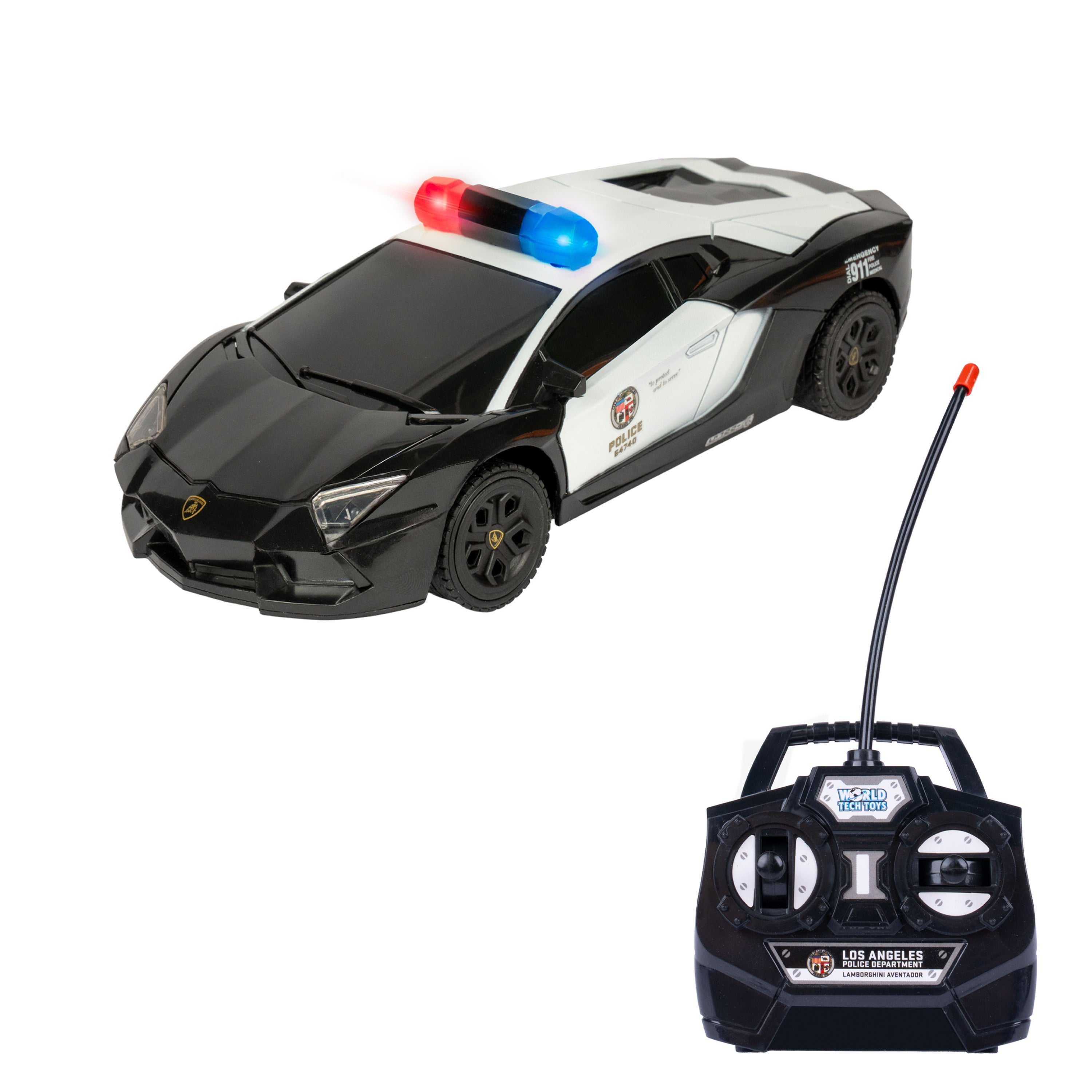 2 Pack - RC Lamborghini Aventador & LAPD Police Lamborghini