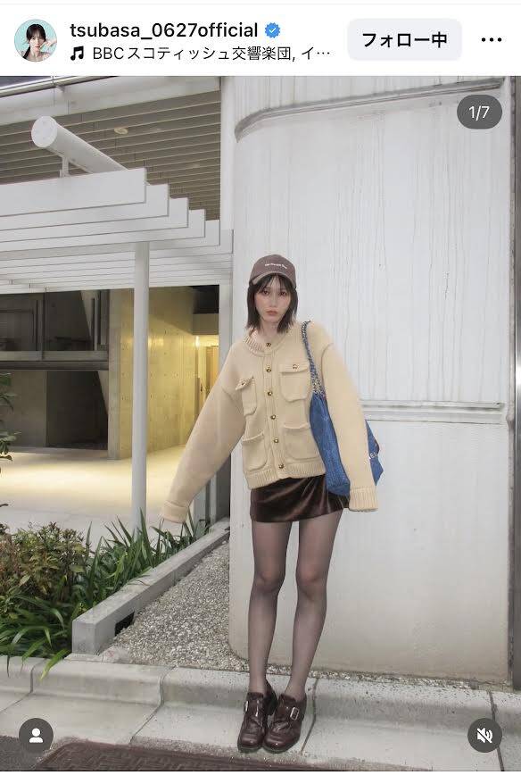 脚細くて長っ」本田翼、愛用ストッキングで秋コーデ！カーディガン