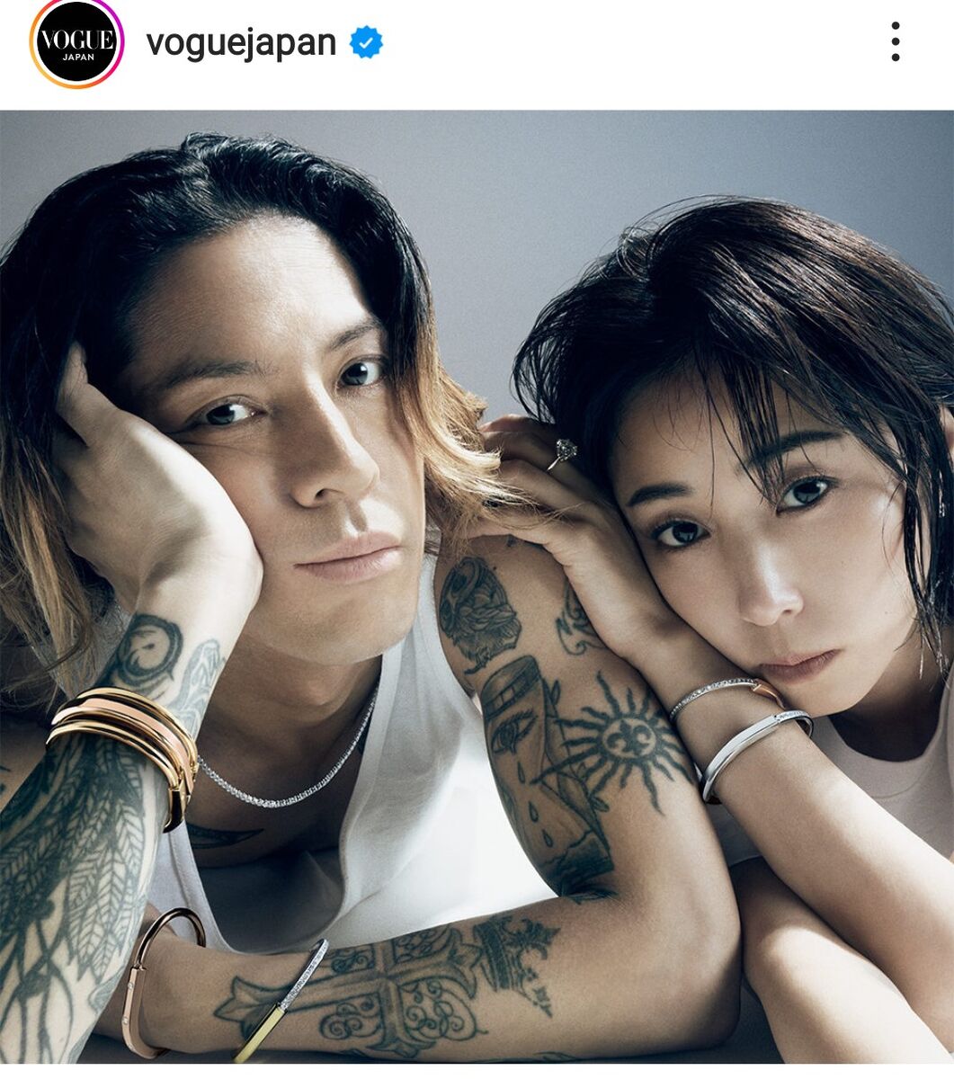 Dragon Ash」降谷建志、妻・MEGUMIが夫婦ショット