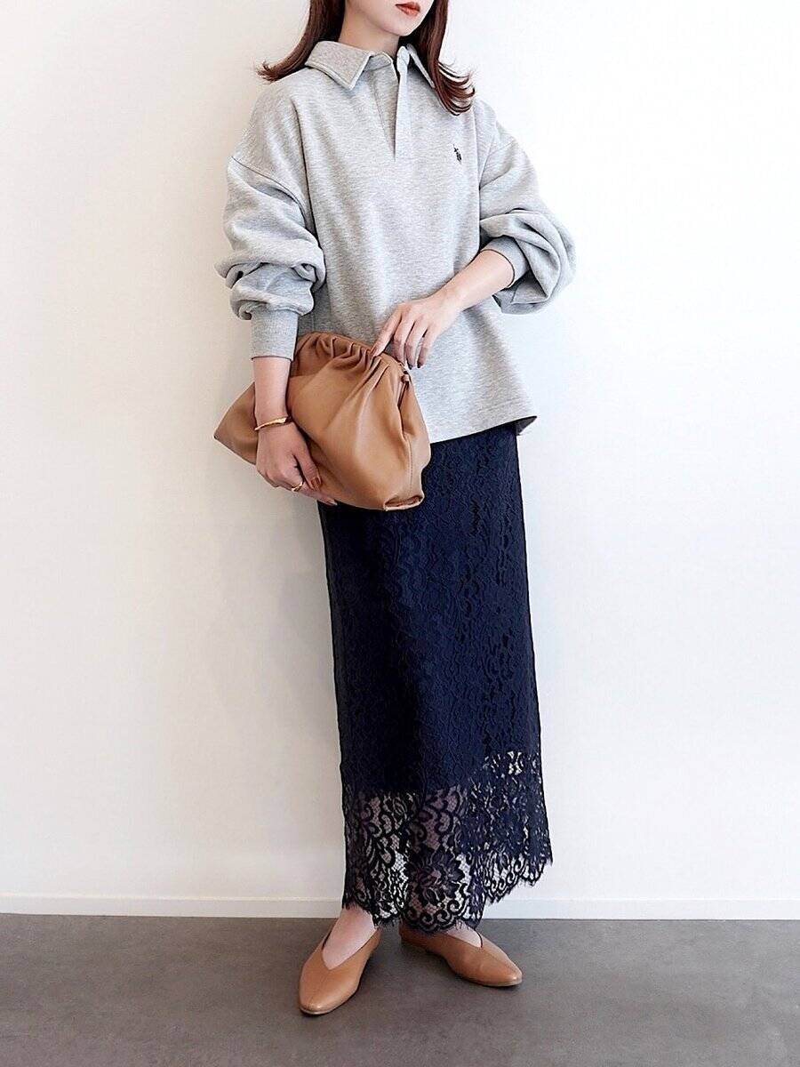 大人のスウェットはスカート合わせが大正解！上品にこなれる♡きれいめ