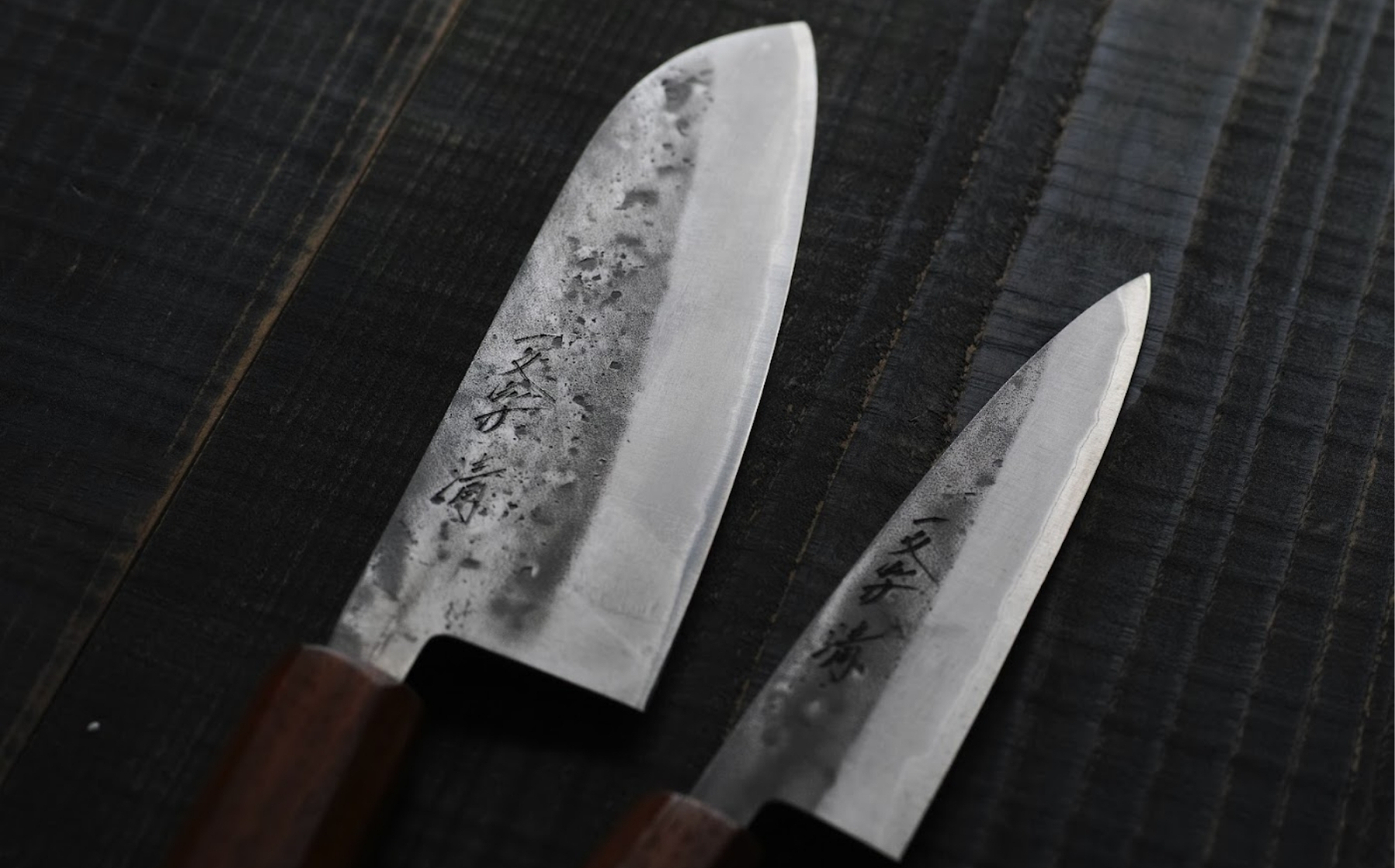 一文字 清 青二鋼 樫漆柄 牛刀 – 堺一文字光秀