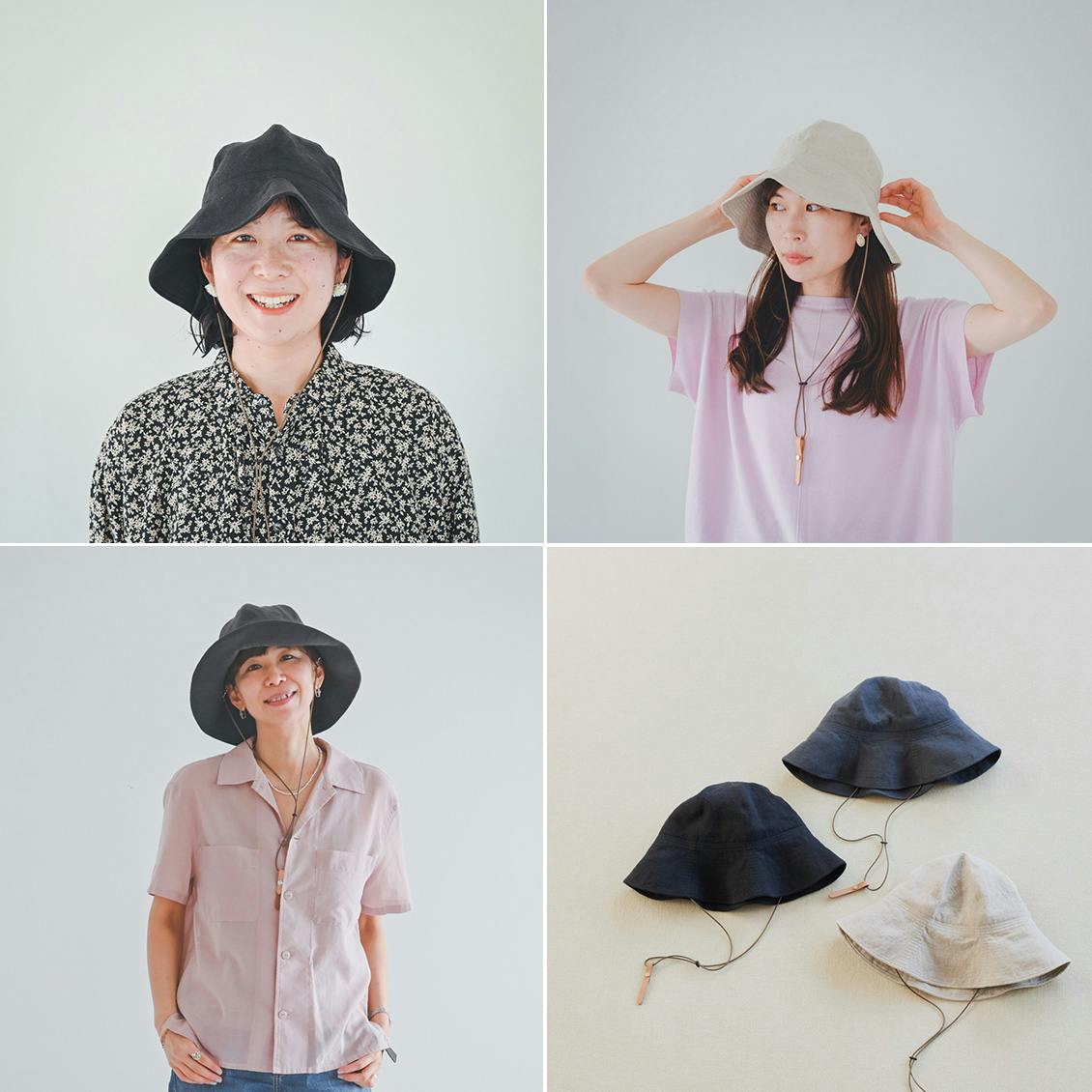 着用レビュー】おしゃれに日よけ。サイズ調整できるリネンハットを