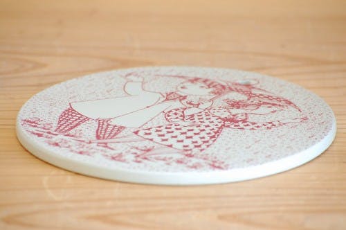 デンマーク/Nymolle/Bjorn Wiinblad/マンスリープレート（レッド・4月