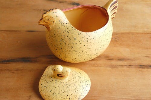 Lisa Larson/リサ・ラーソン/hen/ニワトリの大きなフタ付きポット