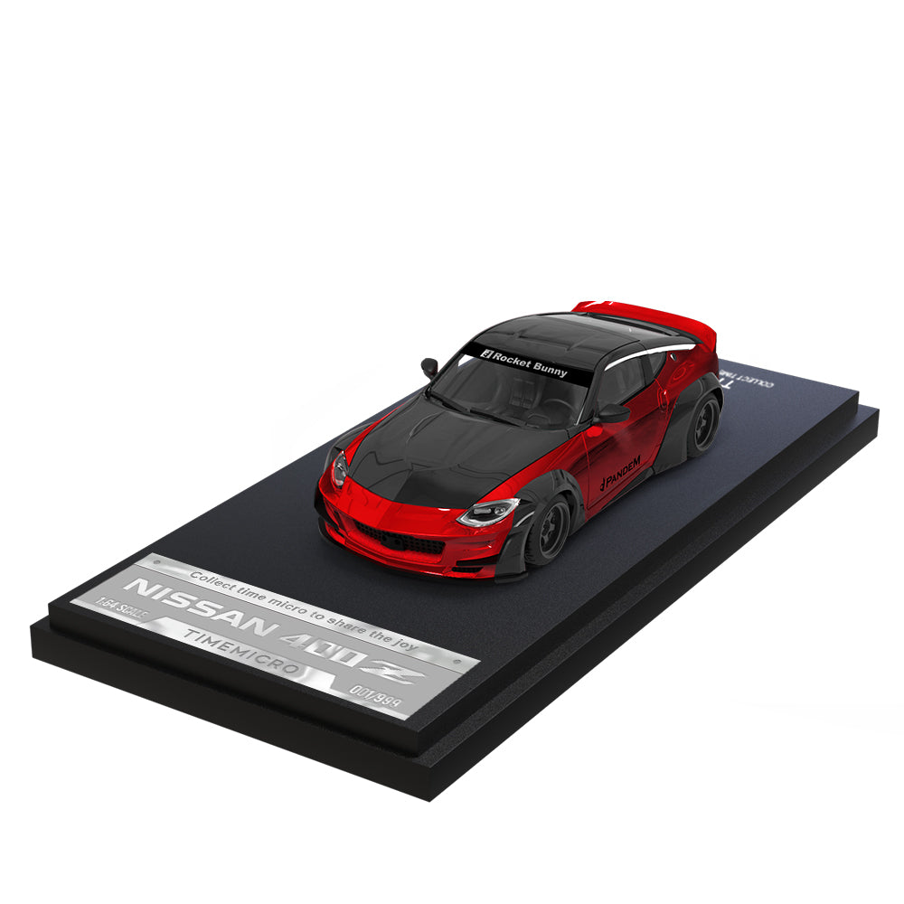 Time Micro 1:64 Nissan 400Z Metallic Red Black And Orange Black (4