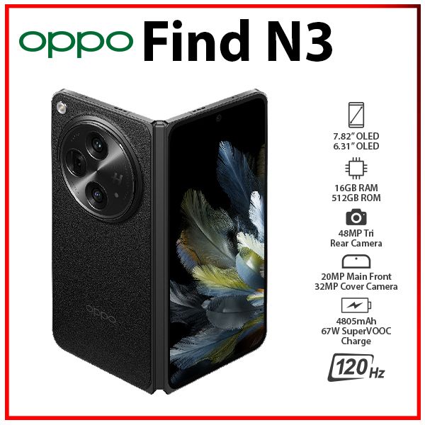 NEW OPPO Find N3 5G 16GB+512GB BLACK GLOBAL Ver. Dual SIM Android