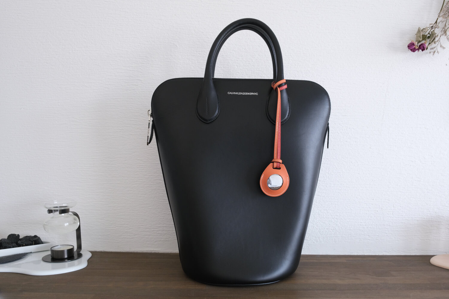 AirTag Hermesのバッグチャーム（オレンジ）が届きました