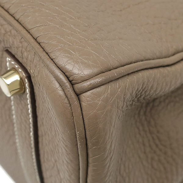 エルメス HERMES バーキン30 エトゥープ トゴ ハンドバッグ ゴールド