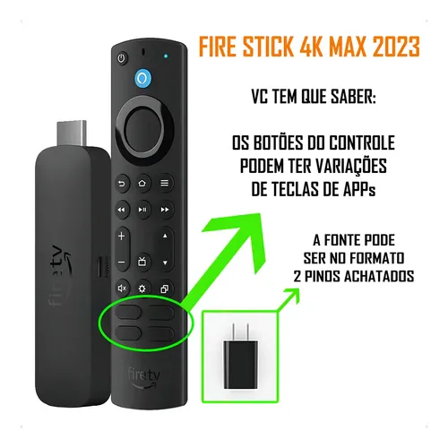 Amazon Fire TV Stick 4K MAX 16GB Wi-Fi 6E Alexa Controle por Voz