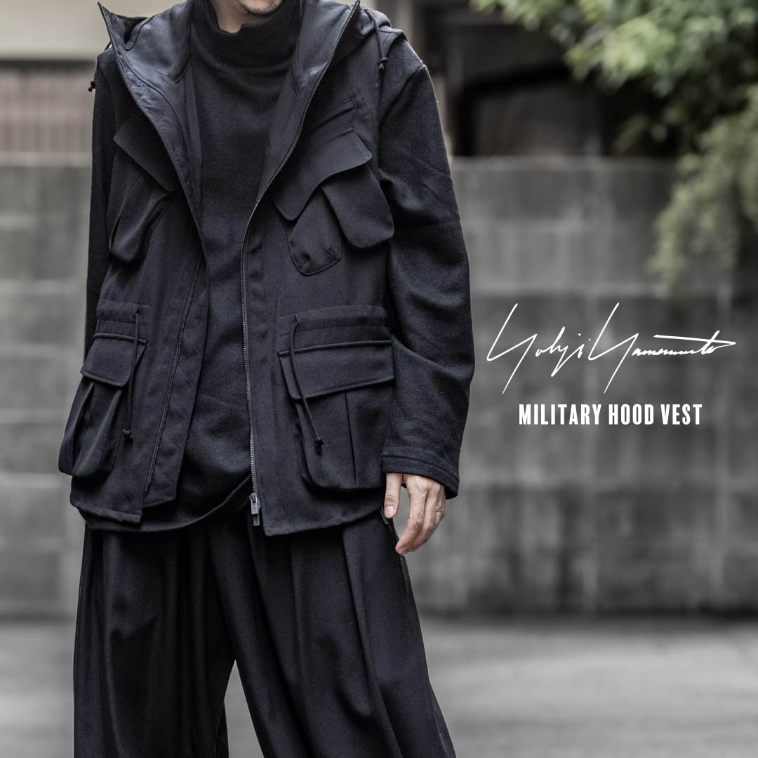YOHJI YAMAMOTO ミリタリーフードベスト | HUES 福岡セレクトショップ