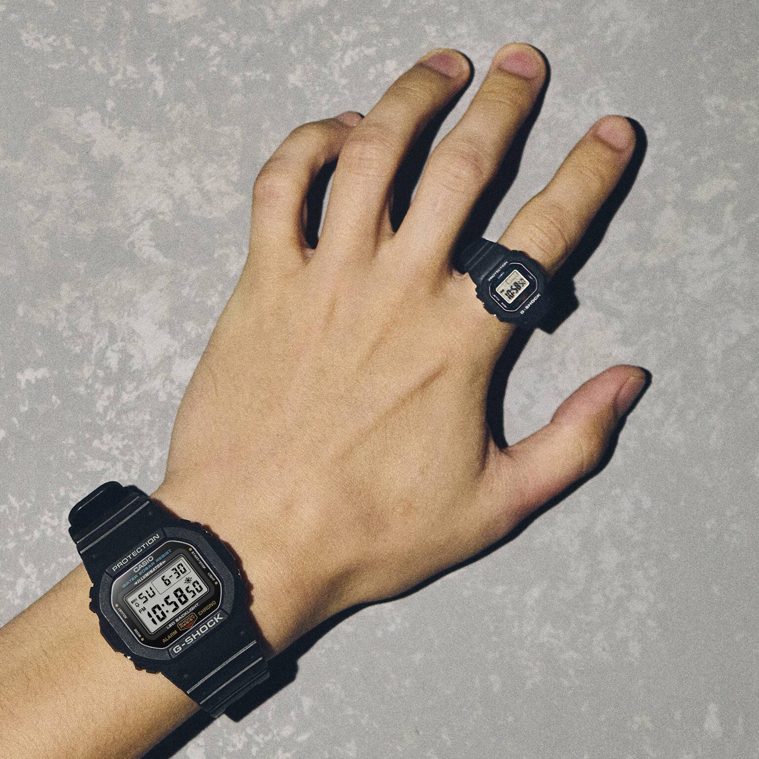 G-SHOCK Nano DWN-5600-4ER Ring Watch - Iconic Toughness, Miniature