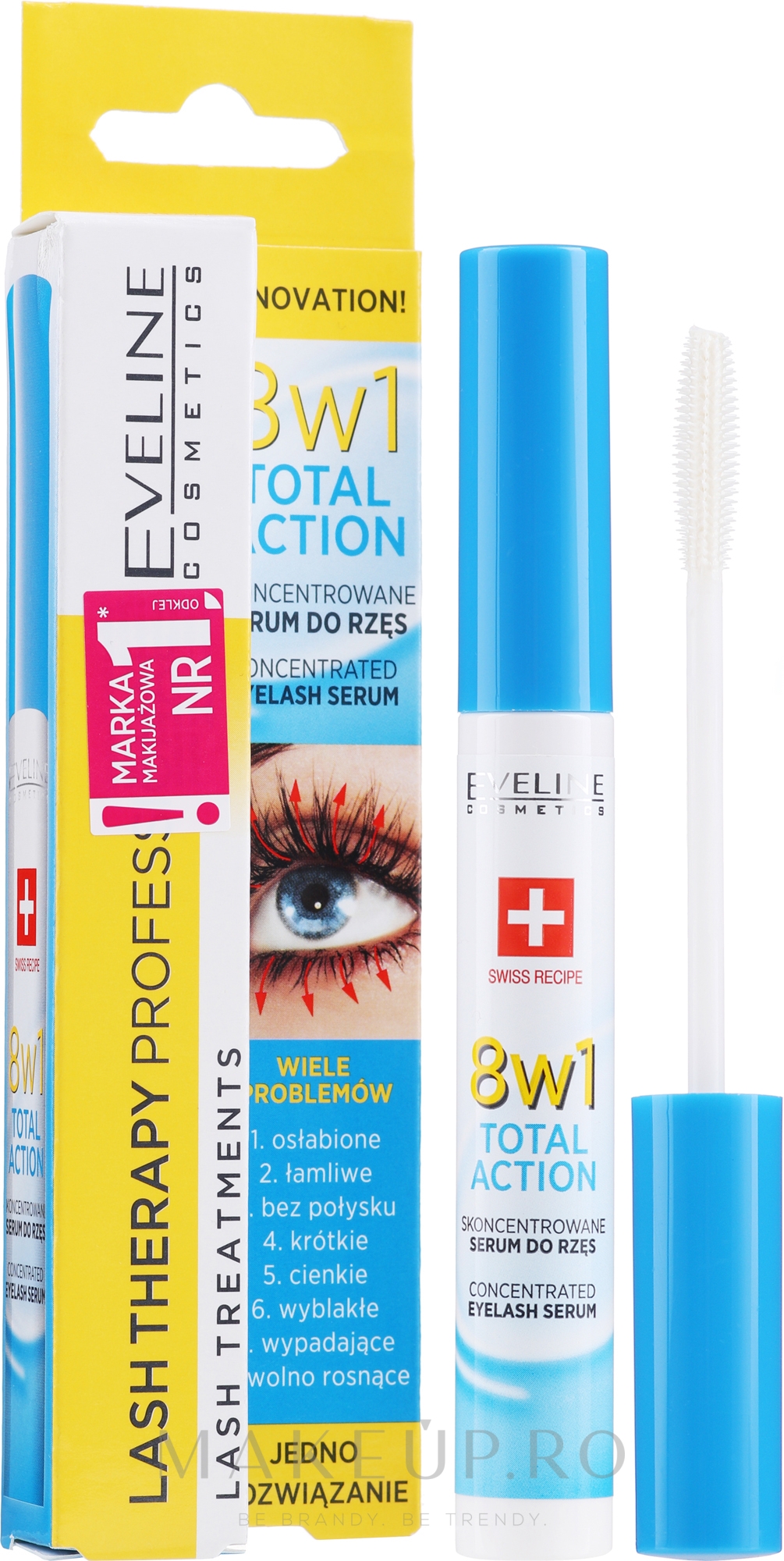 Eveline Cosmetics Multi-Purpose Eyelash Serum Total Action 8in1